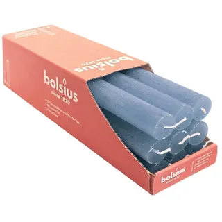 Stabkerzen Rustik, 23/270 mm, Himmelblau, BOLSIUS, Brenndauer ca. 13h, 9 Stück pro Verpackung