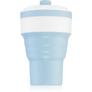 KidPro Collapsible Mug Tasse mit Strohhalm Blue 350 ml