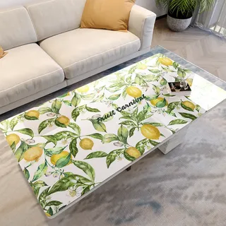 Tischdecke Aus Pvc-lederoptik, Skandinavischer Stil, Wasserfest, Ölabweisend, Waschbar, Hitzebeständig, Platzset Für Couchtische, Kunststoff-tischdecke Für Den Haushalt – Limette – 100 X 100 Cm