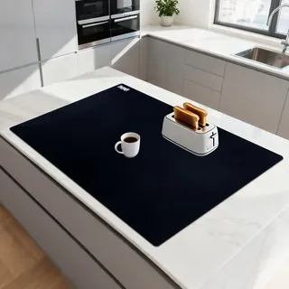 Foepoge Silikonmatte Groß 92x61 cm x 2mm Bastelmatte für Epoxidharz Handwerk Schmuckherstellung, Mehrzweck Arbeitsmatte Silikon Unterlage für Resin Gießharz, Tischset, Platzset, Tischmatte, Schwarz
