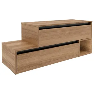 FACKELMANN Waschbeckenunterschrank VITA L-Waschtisch-Unterschrank mit Adeckplatte