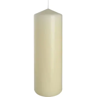 Stumpenkerze beige, Ø 8 x 25cm hoch, ca. 160 h Brenndauer !