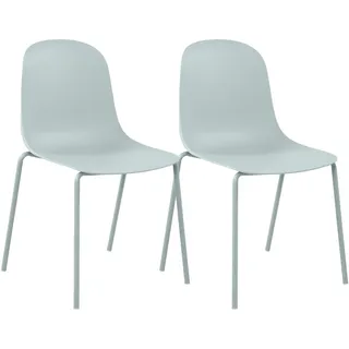 CLP Hardin Gartenstuhl 51 x 51 x 85 cm türkis 2 St.