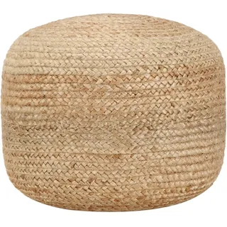 vidaXL Sitzpuff Pouf Sitzpouf Puff Sitzkissen Sitzhocker Fußhocker Hocker Fußbank Ottoman Fußbank Polsterhocker Fußschemel Handgefertigt 45x30cm Jute