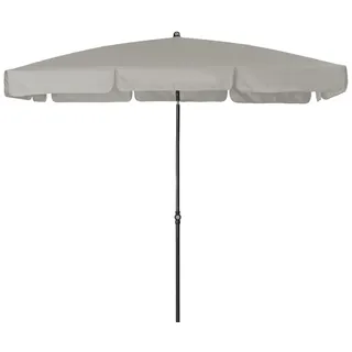 Doppler WATERPROOF III Sonnenschirm wasserdicht & höhenverstellbar hellgrau 185 x 120cm