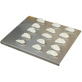 Monozoz 40 0cm/50x40cm Schneidebrett Mit, Großes Edelstahl-Backbrett Mit, Multifunktionales Küchengerät Für Brot, Teig Kneten, Fleisch, Pizza Ausrollen