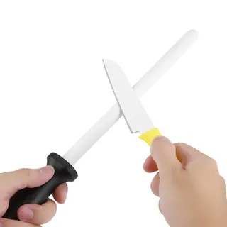 Alvinlite Profi Messerschärfer - 33cm Keramik-Wetzstahl, Messerschaerfer Messerschleifer, Keramik Wetzstab Wetzstahl für Messer, für präzises Schleifen und langanhaltende Schärfe