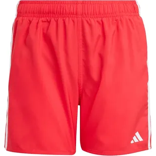 adidas 3-Streifen Badeshorts Rot/Weiß 164