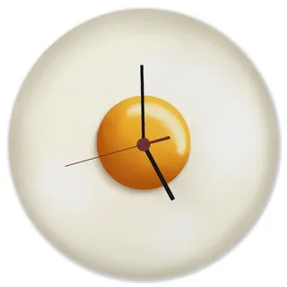 speecheese Spiegelei Wanduhr Lustig Scherzuhr Scherzartikel für Gute Laune als passende Deko für die Küche in Einer WG oder im Restaurant