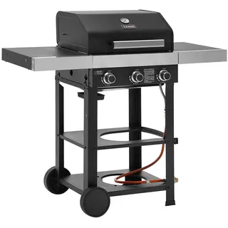 TAINO WABAYA 3+0 Gasgrill Grillwagen 3 Brenner Sear-Burner Schwarz Matt