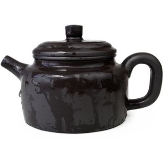 Teekanne, 200 ml, chinesischer Yixing-Ton, Zisha, echtes schwarzes Topf-Ei für losen Tee