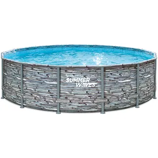 Summer Waves Elite Frame Pool Ø 427 x 107 cm inkl. Filterpumpe und Skimmer