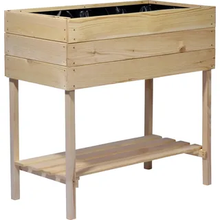 Dobar Hochbeet 80 x 40 x 78 cm Beige