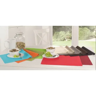MB Warenhandel24 Platzset Tischset Tischläufer günstiger Set Preis 100% Baumwolle einfarbig Uni schwere handgewebte Ripsqualität (2er Sparset Platzset, Natur)