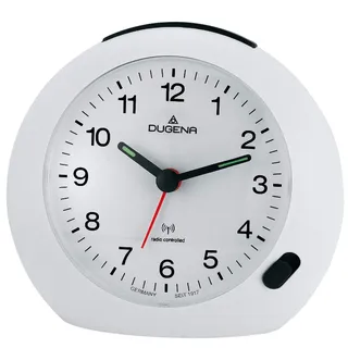 Dugena Wecker Analog Quarz – Klassischer Tischwecker ohne Funk, batteriebetrieben, gut ablesbares Zifferblatt, für Schlafzimmer & Nachttisch