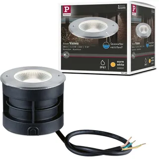 Paulmann Bodeneinbauleuchte Aluminium Ø 10 cm 3,5W 3000K 160lm IP67 grau
