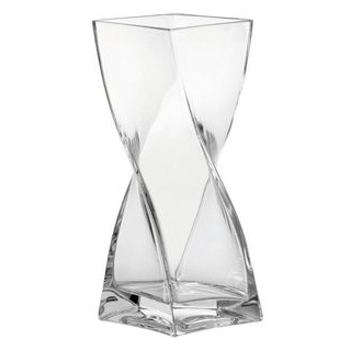Leonardo Vase 014099 Volare, Glas, Tischvase, eckig, gedreht, Höhe 20 cm