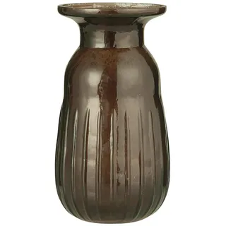 IB Laursen Hyazinthenvase pebbled Glas, Höhe 13.2, Ø 7 cm, mocca