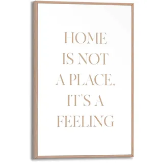 Poster REINDERS "Feeling Home", gold (farbe bild(er): gold), B:20cm H:30cm T:1,6cm, Bilder, Poster, Wohnzimmer - Gold - MDF - Sprüche - 20x30 cm