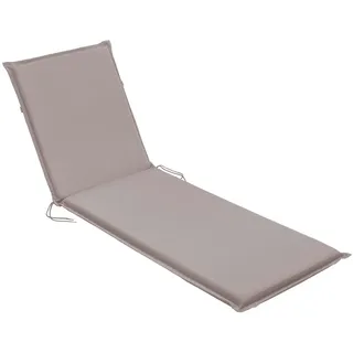 sleepling Liegenauflage Polster Sonnenliege, Strandliege, Komfortschaum, Eckbänder und Einstellband, waschbar, Made in EU grau