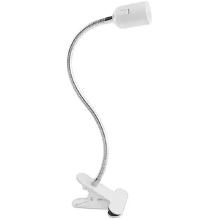 SCNNC E27 Lampenfassung mit Clip, 360° Verstellbarer Schwanenhals, E27 klemmleuchte Langes Kabel mit Schalter mit Stecker, für Tiere, Wachsende Pflanze, Tischlampe, Weiß (ohne Glühbirne)