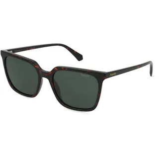 Polaroid PLD 4163/S Damen-Sonnenbrille Vollrand Quadratisch Kunststoff-Gestell, Havanna