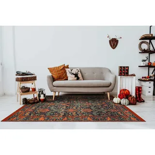 modema Wohnzimmerteppich – Waschbarer Teppich für Wohnzimmer, Esszimmer, Schlafzimmer, Flur, Rutschfester Roter Perserteppich