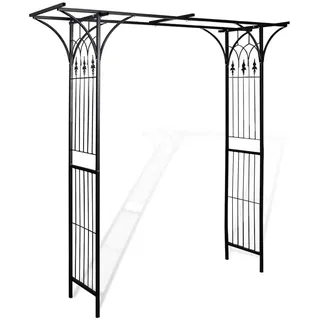 vidaXL Gartenbogen 200 x 52 x 204 cm Schwarz