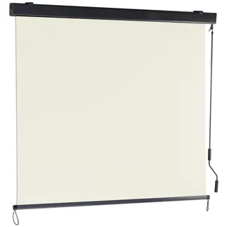 Relaxdays Seitenmarkise 250 x 160 cm Beige Polyester