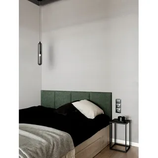 Nova Luce Gustave 1-flg. 30 cm schwarz, Glas