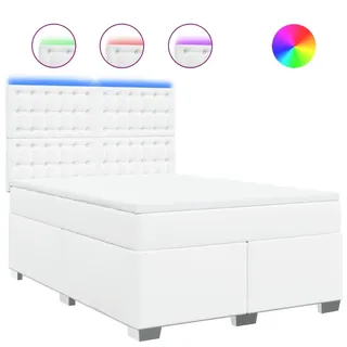 vidaXL Boxspringbett 160 x 200 cm Weiß