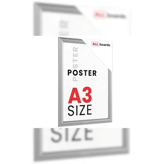 ALLboards Plakatrahmen Silber A3 3er Set