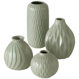 Boltze Vasen-Set Zalina grün 19 cm
