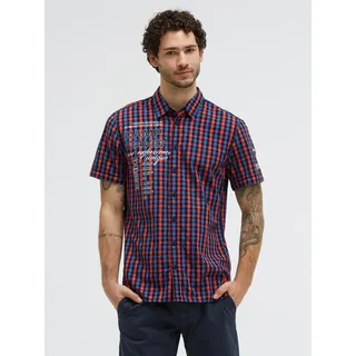 Camp David Karohemd Kurzarm orange XL