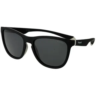 Polaroid PLD 2133/S Unisex-Sonnenbrille Vollrand Panto Acetat-Gestell, schwarz