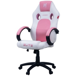 ELITE Gaming Gaming-Stuhl Ergonomischer Gamingstuhl Exodus Bürostuhl inkl. XXL Sitzfläche (hohe Rückenlehne, verstellbare Sitzhöhe, extragroße Sitzfläche, vielfältige Farbauswahl, Sicherheits-Doppelrollen, 1 St), hohe Rückenlehne, verstellbare Sitzhöhe, Sicherheits-Doppelrollen rosa|weiß