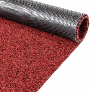 ANRO Schmutzfangmatte Fußmatte Schmutzfangläufer Poet Rot 100 x 240 cm | Fußabtreter & Schuhabstreifer für Eingang innen und außen – Outdoor Teppich für Küche und Flur, waschbar, 5 mm