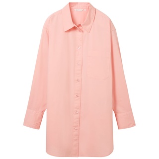 TOM TAILOR DENIM Damen Oversized Hemd, rosa, Uni, Gr. XL