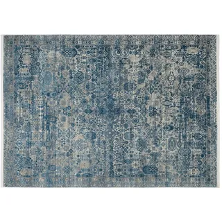 Teppich , blau , Synthetische Fasern , Maße (cm): B: 80 H: 0,8