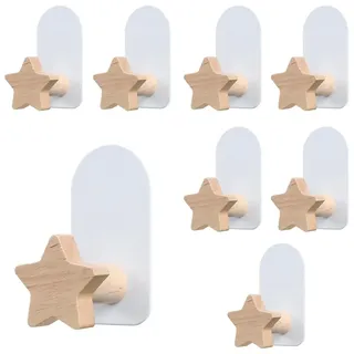 Buhdjfnke 8 Geformte Haken, Dekorative Haken für Kinderzimmer, Kleiderhaken Aus, Selbstklebende Wandhaken zum Aufhängen Von Mänteln und Kleidung, B