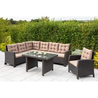 Merxx Salerno Eck-Set Eckbank Sessel Gartentisch 120 x 70 cm