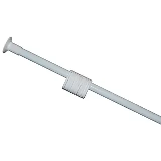 Duschvorhang Stange Teleskopstange Duschstange 120-210 cm Weiß inkl. Ringe Teleskop Duschvorhangstange für Badewannen und Dusche