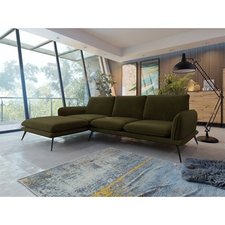Mirjan24 Ecksofa Portimao LC, Loft Polsterecke Sofa, Farbauswahl L-Form Couchgarnitur grün