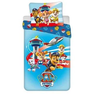 PAW PATROL Bettwäsche Paw Patrol Chase Rubble Marshall Kinder Bettwäsche, PolyCotton, 2 teilig, Deckenbezug: 135-140x200 cm Kissenbezug: 65X65 cm bunt