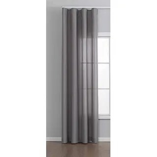 Gardinenbox Cationic Vorhang Faltenband 145 x 245 cm Grau 1