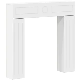 vidaXL Kaminumrandung Holzwerkstoff 102 x 18 x 100,5 cm Weiß