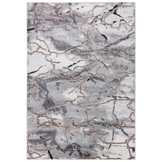 Mazovia Designteppich Modern Teppich für Wohnzimmer, Schlafzimmer Abstrakt Muster, 200 x 200 cm, Modern, Abstrakt, Kurzflor grau 200 x 200 cm