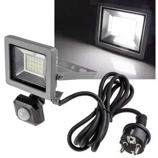 ChiliTec LED Aussenstrahler IP44 inkl. 1,5 m Kabel grau/schwarz