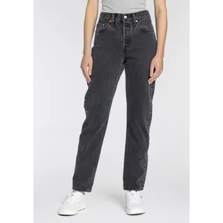 High-waist-Jeans LEVI'S "501 JEANS FOR WOMEN" Gr. 31, Länge 30, schwarz (radical relic) Damen Jeans High-Waist-Jeans