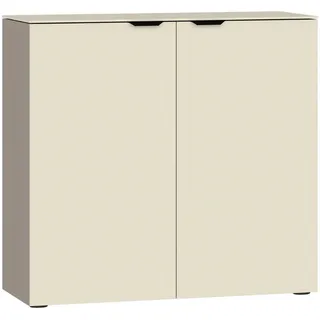 Jutzler Kommode, Creme, Hellbraun, Kunststoff, 2 Fächer, 90x87x43 cm, Typenauswahl, Beimöbel erhältlich, in verschiedenen Größen Abdeckplatte aus Glas, Wohnzimmer, Kommoden & Sideboards, Kommoden